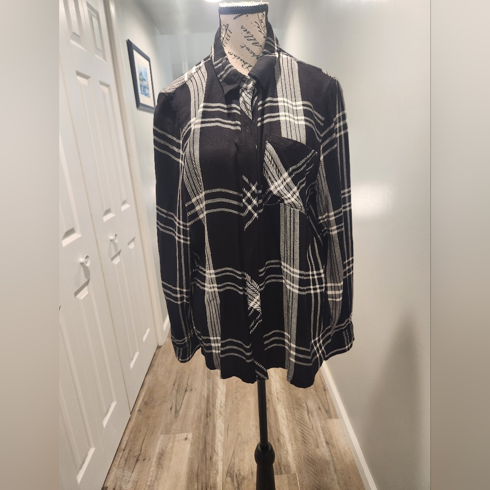Calvin Klein women's plaid shirt size large